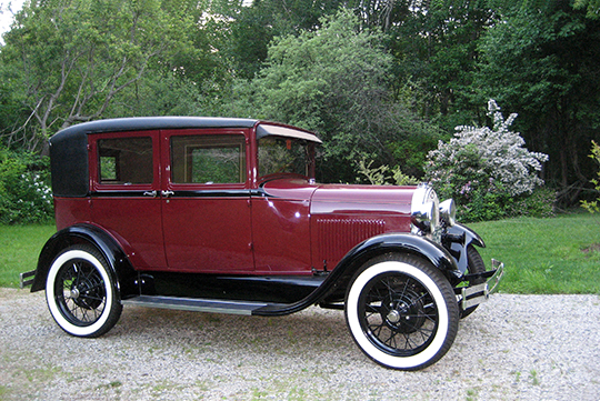 1928 Model A Ford Fordor Leatherback
