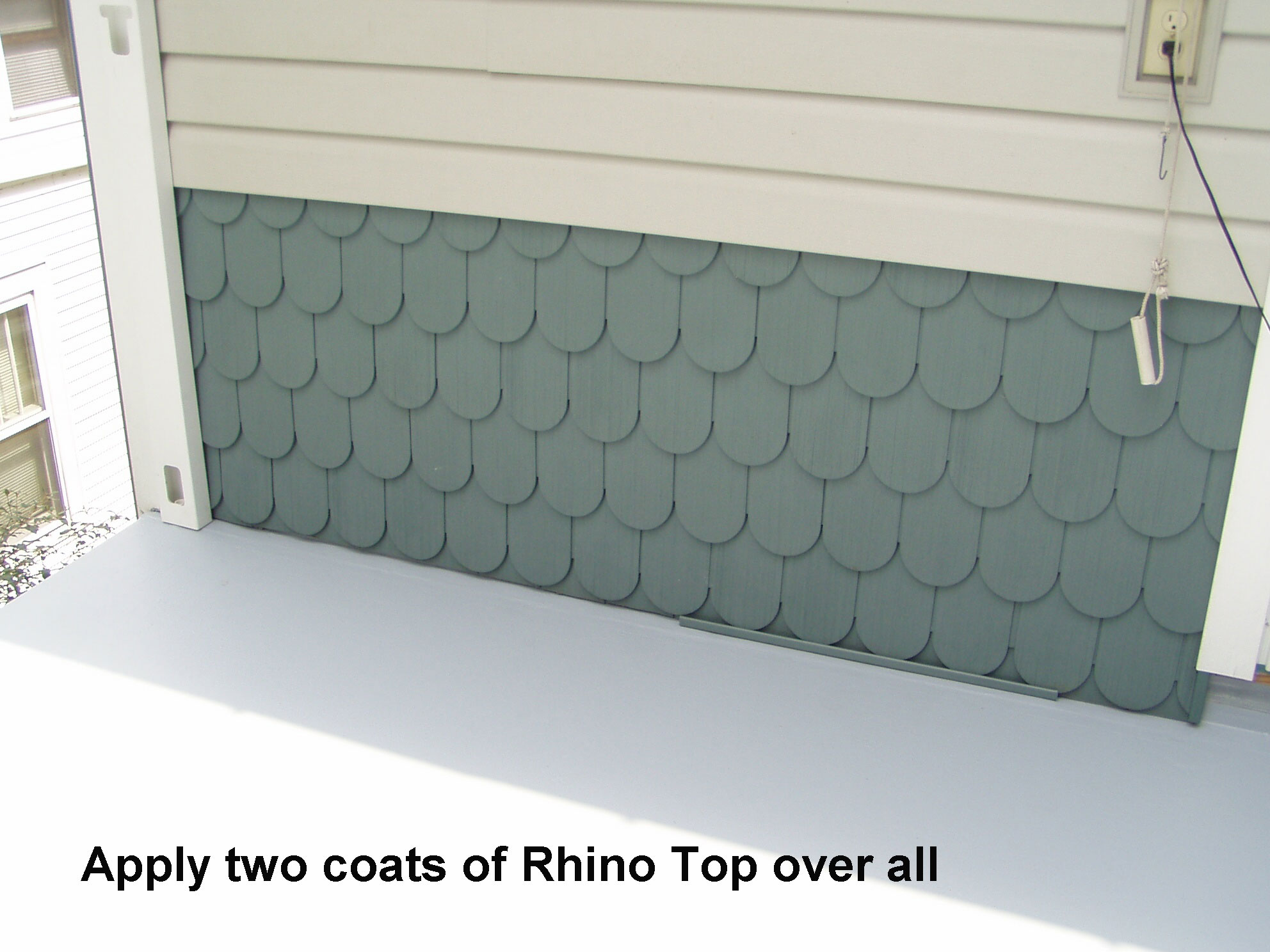 2 coats of Rhino Top
