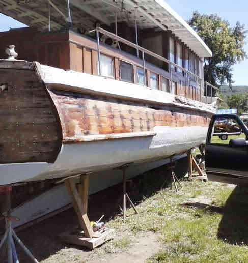 Stern view of hull