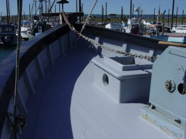 Bow repaired view from inside of boat