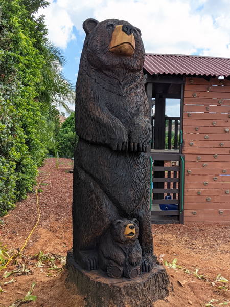 Bear and Cub Chainsaw Sculpture