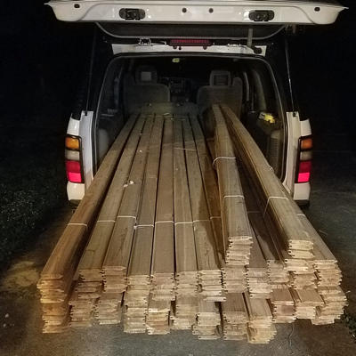 Cedar ceiling boards