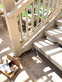 Stair beam, view from the bottom