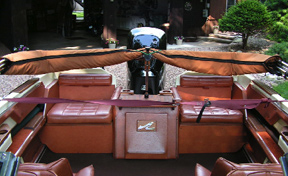 Dans Transom complete, view from inside of boat