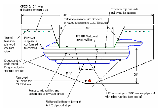 Transom repair drawing