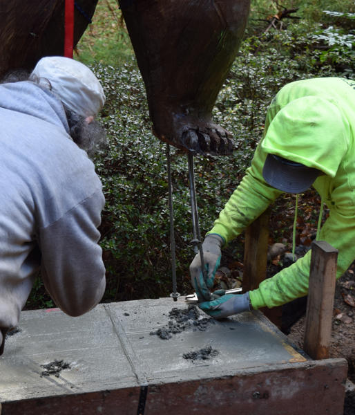 Removal of the washers off the rods