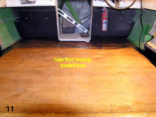 New floor looking toward bow