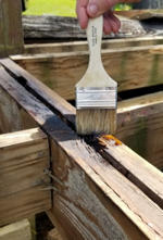 Brushing S-1 onto the joist