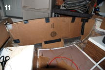 Picture 11, cardboard template in place