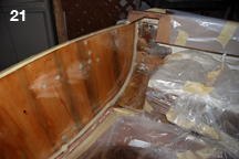 Picture 21, filling of boarder between transom and hull