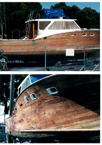 Sanzone in dry dock sanded down